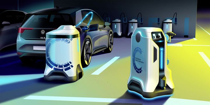 充电机器人可以做到让充电站自动找车